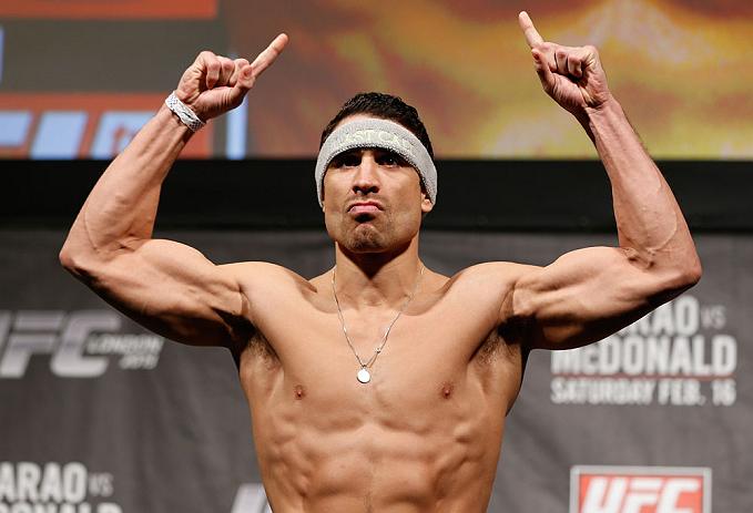 LONDON, ENGLAND - FEBRUARY 15:  Danny Castillo weighs in during the UFC weigh-in on February 15, 2013 at Wembley Arena in London, England.  (Photo by Josh Hedges/Zuffa LLC/Zuffa LLC via Getty Images)