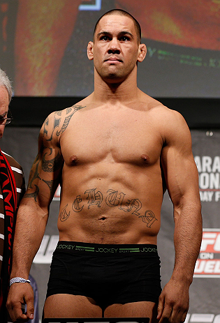 LONDON, ENGLAND - FEBRUARY 15:  James Te Huna weighs in during the UFC weigh-in on February 15, 2013 at Wembley Arena in London, England.  (Photo by Josh Hedges/Zuffa LLC/Zuffa LLC via Getty Images)