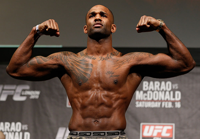 LONDON, ENGLAND - FEBRUARY 15:  Jimi Manuwa weighs in during the UFC weigh-in on February 15, 2013 at Wembley Arena in London, England.  (Photo by Josh Hedges/Zuffa LLC/Zuffa LLC via Getty Images)