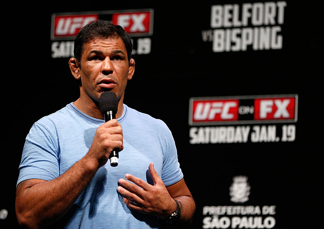 SAO PAULO, BRAZIL - JANUARY 18: Antonio Rodrigo "Minotauro" Nogueira interacts with fans during a Q&A session before the UFC on FX official weigh-in event on January 18, 2013 at Ibirapuera Gymnasium in Sao Paulo, Brazil. (Photo by Josh Hedges/Zuffa LLC/Zuffa LLC via Getty Images)