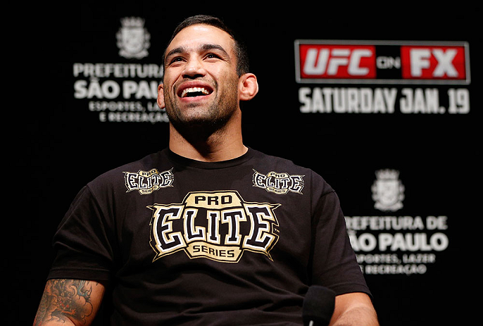 SAO PAULO, BRAZIL - JANUARY 18: Fabricio Werdum interacts with fans during a Q&A session before the UFC on FX official weigh-in event on January 18, 2013 at Ibirapuera Gymnasium in Sao Paulo, Brazil. (Photo by Josh Hedges/Zuffa LLC/Zuffa LLC via Getty Images)