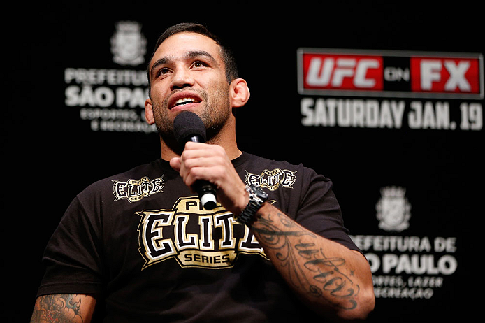 SAO PAULO, BRAZIL - JANUARY 18: Fabricio Werdum interacts with fans during a Q&A session before the UFC on FX official weigh-in event on January 18, 2013 at Ibirapuera Gymnasium in Sao Paulo, Brazil. (Photo by Josh Hedges/Zuffa LLC/Zuffa LLC via Getty Images)