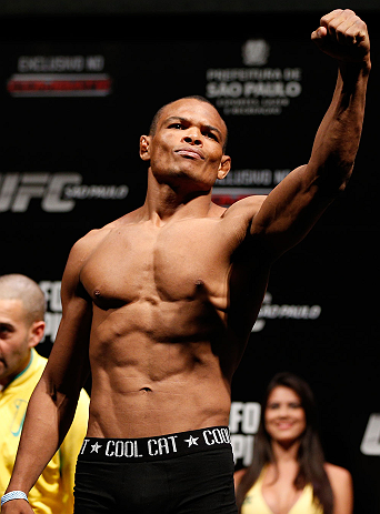 SAO PAULO, BRAZIL - JANUARY 18: Francisco Trinaldo weighs in during the UFC on FX official weigh-in event on January 18, 2013 at Ibirapuera Gymnasium in Sao Paulo, Brazil. (Photo by Josh Hedges/Zuffa LLC/Zuffa LLC via Getty Images)