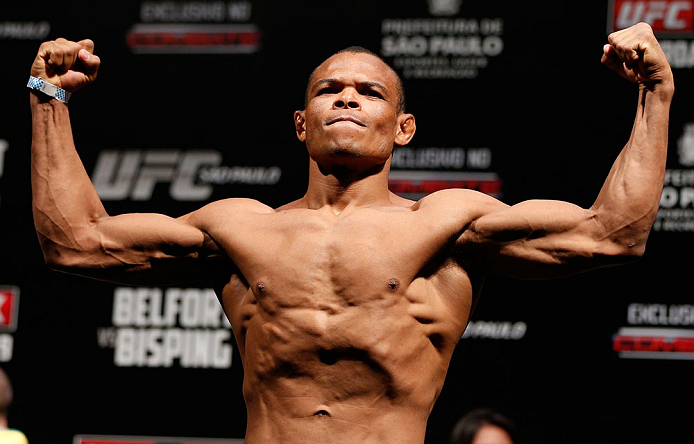 SAO PAULO, BRAZIL - JANUARY 18: Francisco Trinaldo weighs in during the UFC on FX official weigh-in event on January 18, 2013 at Ibirapuera Gymnasium in Sao Paulo, Brazil. (Photo by Josh Hedges/Zuffa LLC/Zuffa LLC via Getty Images)