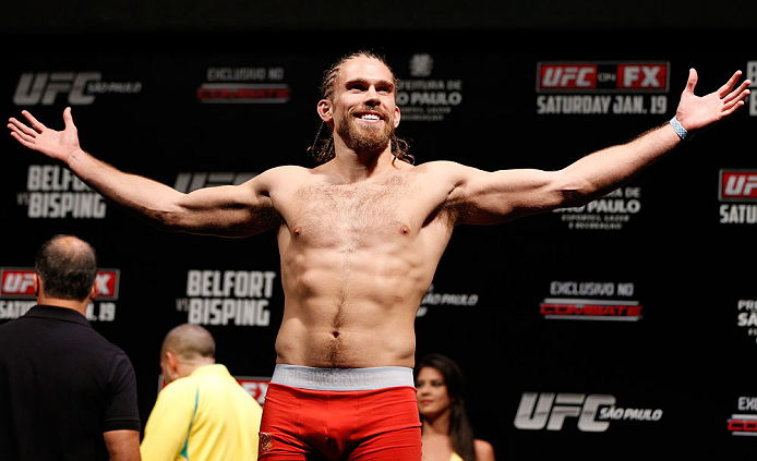 SAO PAULO, BRAZIL - JANUARY 18: Andrew Craig weighs in during the UFC on FX official weigh-in event on January 18, 2013 at Ibirapuera Gymnasium in Sao Paulo, Brazil. (Photo by Josh Hedges/Zuffa LLC/Zuffa LLC via Getty Images)