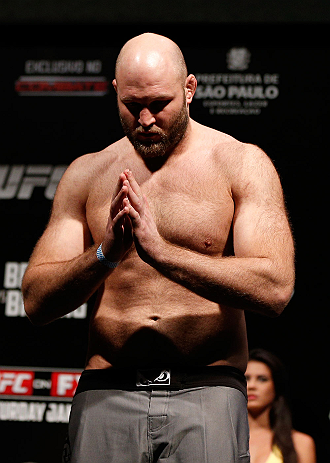 SAO PAULO, BRAZIL - JANUARY 18: Ben Rothwell weighs in during the UFC on FX official weigh-in event on January 18, 2013 at Ibirapuera Gymnasium in Sao Paulo, Brazil. (Photo by Josh Hedges/Zuffa LLC/Zuffa LLC via Getty Images)