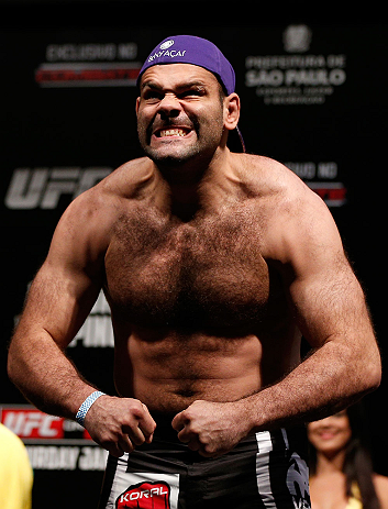 SAO PAULO, BRAZIL - JANUARY 18: Gabriel Gonzaga weighs in during the UFC on FX official weigh-in event on January 18, 2013 at Ibirapuera Gymnasium in Sao Paulo, Brazil. (Photo by Josh Hedges/Zuffa LLC/Zuffa LLC via Getty Images)