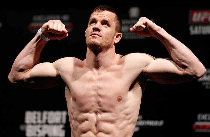 SAO PAULO, BRAZIL - JANUARY 18: C.B. Dolloway weighs in during the UFC on FX official weigh-in event on January 18, 2013 at Ibirapuera Gymnasium in Sao Paulo, Brazil. (Photo by Josh Hedges/Zuffa LLC/Zuffa LLC via Getty Images)