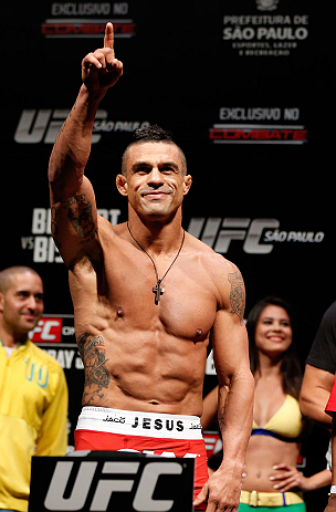 SAO PAULO, BRAZIL - JANUARY 18: Vitor Belfort weighs in during the UFC on FX official weigh-in event on January 18, 2013 at Ibirapuera Gymnasium in Sao Paulo, Brazil. (Photo by Josh Hedges/Zuffa LLC/Zuffa LLC via Getty Images)