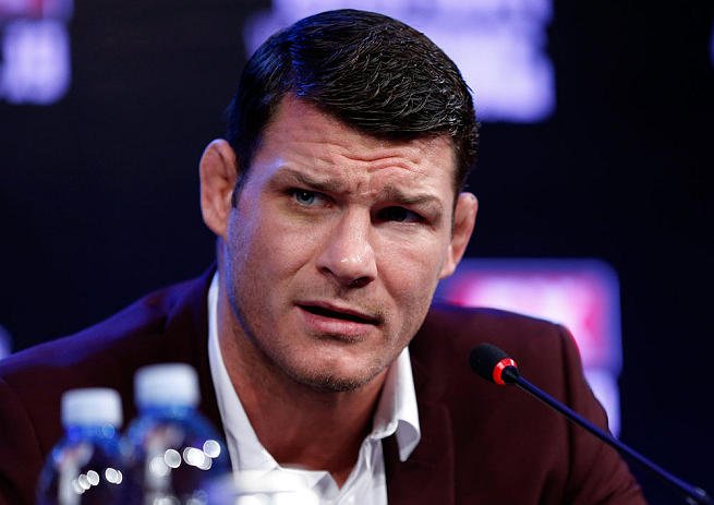 SAO PAULO, BRAZIL - JANUARY 17:  Michael Bisping interacts with media during a UFC press conference on January 17, 2013 at the Hilton Hotel in Sao Paulo, Brazil. (Photo by Josh Hedges/Zuffa LLC/Zuffa LLC via Getty Images)