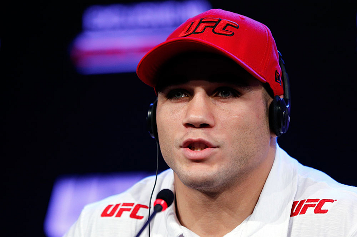 SAO PAULO, BRAZIL - JANUARY 17:  Daniel Sarafian interacts with media during a UFC press conference on January 17, 2013 at the Hilton Hotel in Sao Paulo, Brazil. (Photo by Josh Hedges/Zuffa LLC/Zuffa LLC via Getty Images)
