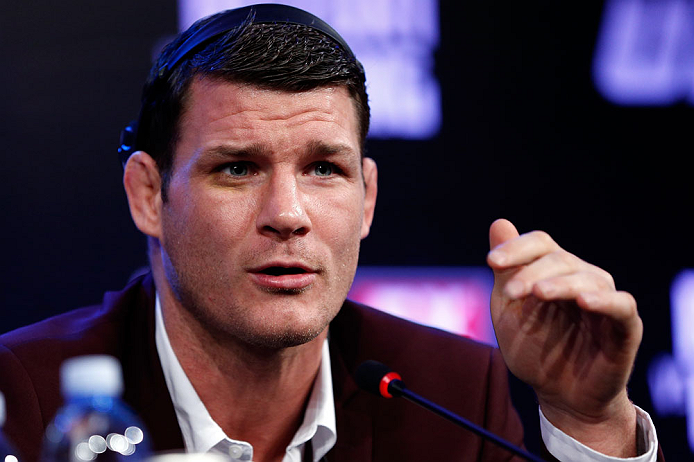SAO PAULO, BRAZIL - JANUARY 17:  Michael Bisping interacts with media during a UFC press conference on January 17, 2013 at the Hilton Hotel in Sao Paulo, Brazil. (Photo by Josh Hedges/Zuffa LLC/Zuffa LLC via Getty Images)