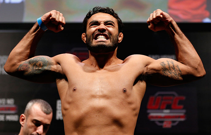 JARAGUA DO SUL, BRAZIL - MAY 17: Rafael Natal weighs in during the UFC on FX weigh-in on May 17, 2013 at the Arena Jaragua in Jaragua do Sul, Santa Catarina, Brazil. (Photo by Josh Hedges/Zuffa LLC/Zuffa LLC via Getty Images)