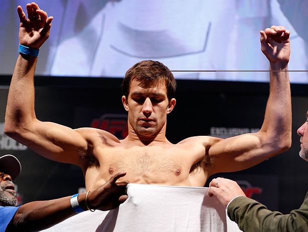 JARAGUA DO SUL, BRAZIL - MAY 17: Luke Rockhold weighs in during the UFC on FX weigh-in on May 17, 2013 at the Arena Jaragua in Jaragua do Sul, Santa Catarina, Brazil. (Photo by Josh Hedges/Zuffa LLC/Zuffa LLC via Getty Images)