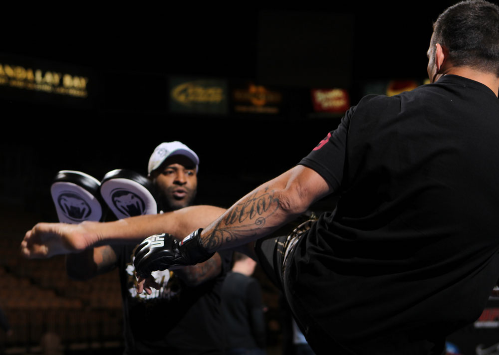 LAS VEGAS, NV - FEBRUARY 01: Fabricio Werdum works out for the media and fans during the UFC 143 open workouts at Mandalay Bay Events Center on February 1, 2012 in Las Vegas, United States. (Photo by Josh Hedges/Zuffa LLC/Zuffa LLC via Getty Images) *** Local Caption *** Fabricio Werdum