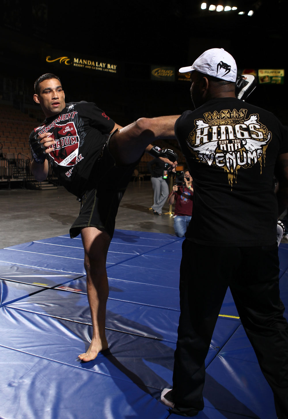LAS VEGAS, NV - FEBRUARY 01: Fabricio Werdum works out for the media and fans during the UFC 143 open workouts at Mandalay Bay Events Center on February 1, 2012 in Las Vegas, United States. (Photo by Josh Hedges/Zuffa LLC/Zuffa LLC via Getty Images) *** Local Caption *** Fabricio Werdum