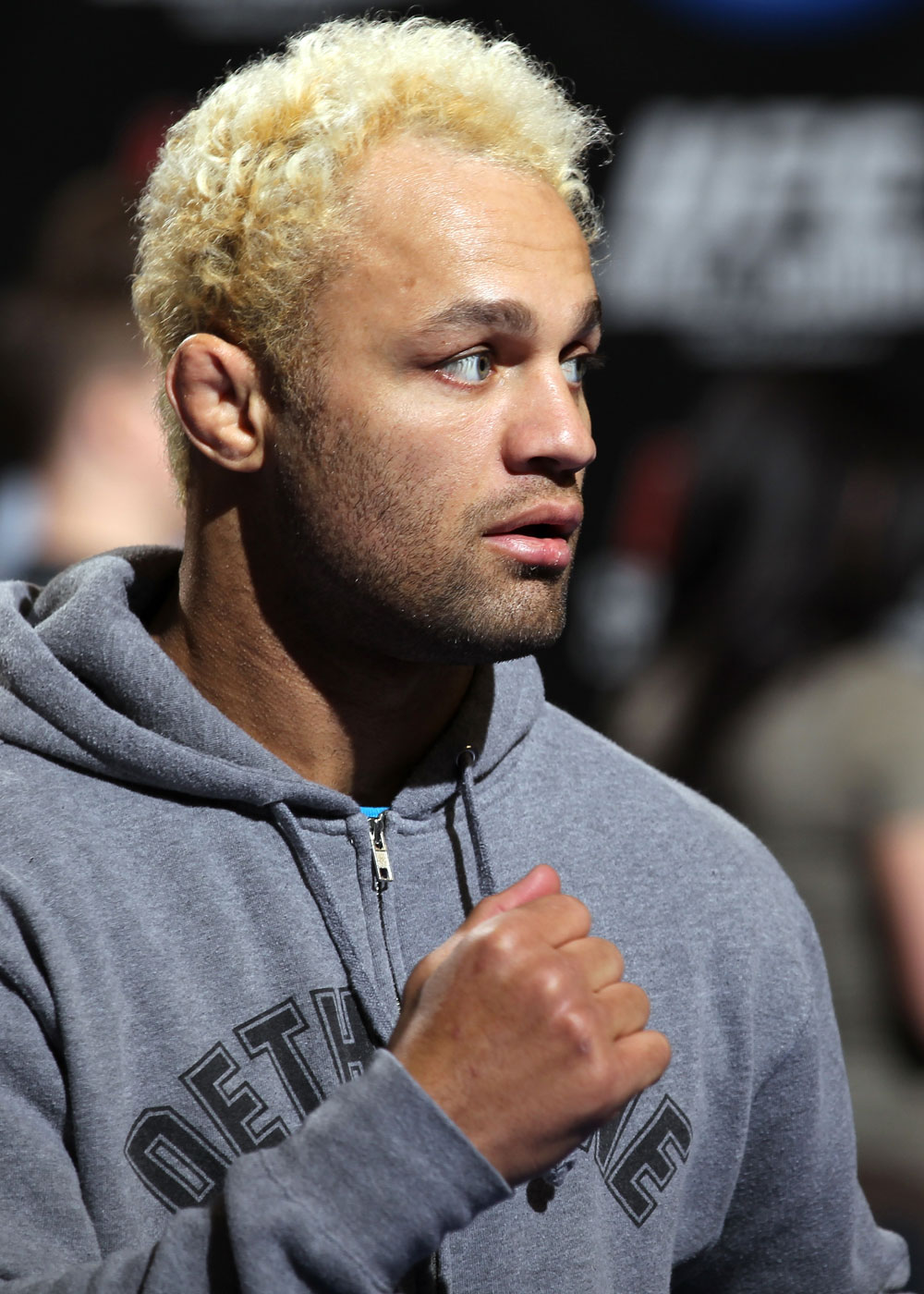 LAS VEGAS, NV - FEBRUARY 01: Josh Koscheck works out for the media and fans during the UFC 143 open workouts at Mandalay Bay Events Center on February 1, 2012 in Las Vegas, United States. (Photo by Josh Hedges/Zuffa LLC/Zuffa LLC via Getty Images) *** Local Caption *** Josh Koscheck