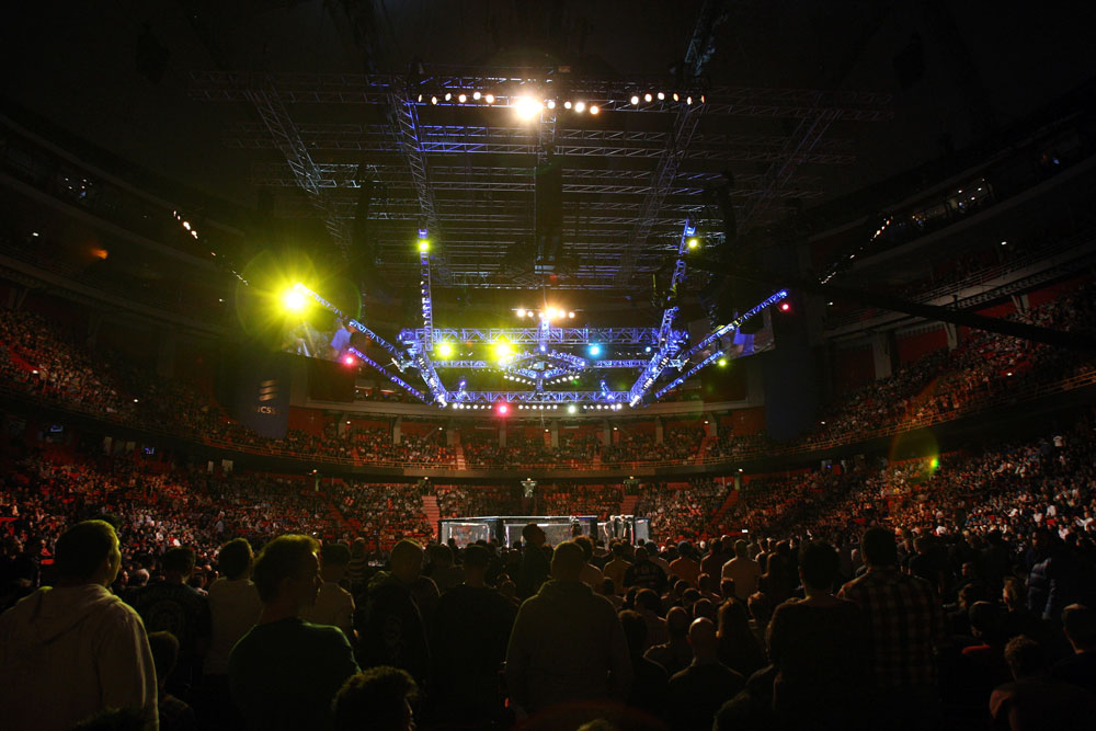 STOCKHOLM, SWEDEN - APRIL 14: A general view of the arena during the UFC on Fuel TV event at Ericsson Globe on April 14, 2012 in Stockholm, Sweden. (Photo by Josh Hedges/Zuffa LLC/Zuffa LLC via Getty Images)
