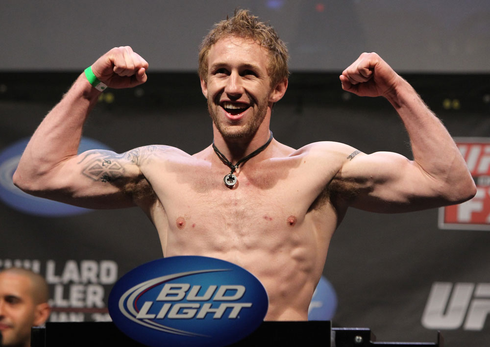 NASHVILLE, TN - JANUARY 19: Tommy Hayden weighs in during the UFC on FX official weigh in at Bridgestone Arena on January 19, 2012 in Nashville, Tennessee. (Photo by Josh Hedges/Zuffa LLC/Zuffa LLC via Getty Images)