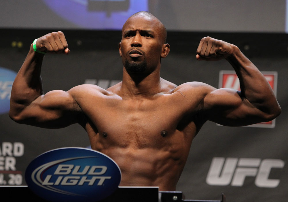 NASHVILLE, TN - JANUARY 19: Daniel Roberts weighs in during the UFC on FX official weigh in at Bridgestone Arena on January 19, 2012 in Nashville, Tennessee. (Photo by Josh Hedges/Zuffa LLC/Zuffa LLC via Getty Images)