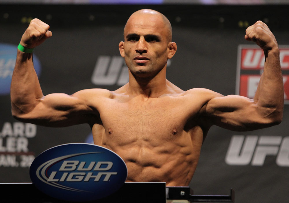 NASHVILLE, TN - JANUARY 19: Kamal Shalorus weighs in during the UFC on FX official weigh in at Bridgestone Arena on January 19, 2012 in Nashville, Tennessee. (Photo by Josh Hedges/Zuffa LLC/Zuffa LLC via Getty Images)