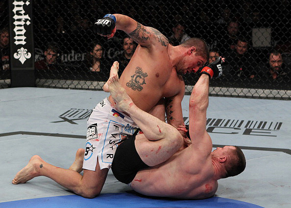 Schaub attempts to finish Cro Cop Schaub attempts to finish Cro Cop