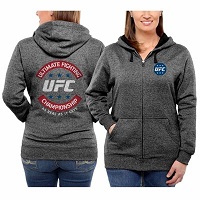 Women's UFC Black Fight Club Too Full Zip Sweatshirt