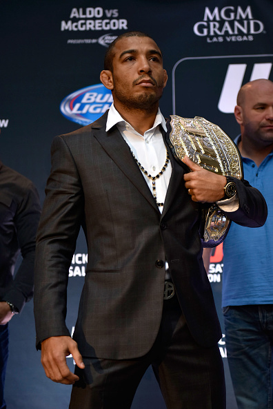 Aldo poses with his title in Toronto