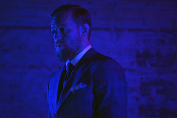 NEW YORK, NY - MARCH 26: UFC featherweight title challenger Conor McGregor of Ireland waits backstage during the UFC 189 World Championship Press Tour press conference inside the Beacon Theatre on March 26, 2015 in New York City. (Photo by Jeff Bottari/Zuffa LLC/Zuffa LLC via Getty Images)