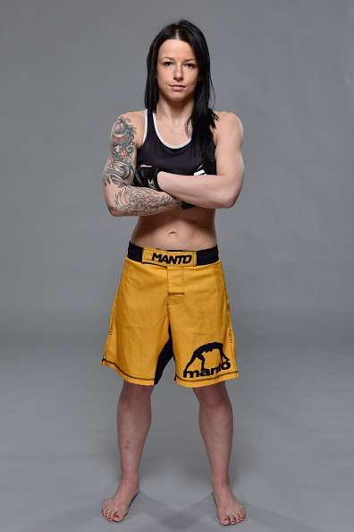 KRAKOW, POLAND - APRIL 08: Izabela Badurek poses for a portrait during a UFC photo session at the Sheraton Krakow Hotel on April 8, 2015 in Krakow, Poland. (Photo by Jeff Bottari/Zuffa LLC/Zuffa LLC via Getty Images)