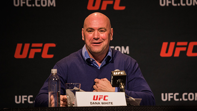 White speaks at UFC Press Event